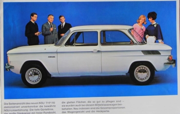 Preview: NSU Prinz 110 Modellprogramm 1966 Automobilprospekt (2513)